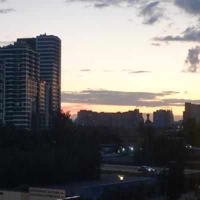 Закат из окна